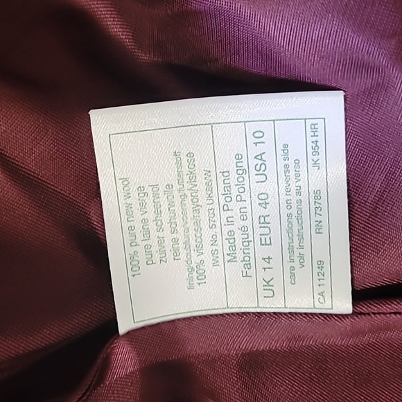 Laura Ashley 100% Wool Jacket Size 10 - Picture 9 of 13